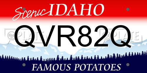 QVR82Q Idaho License Plate