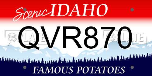 QVR870 Idaho License Plate