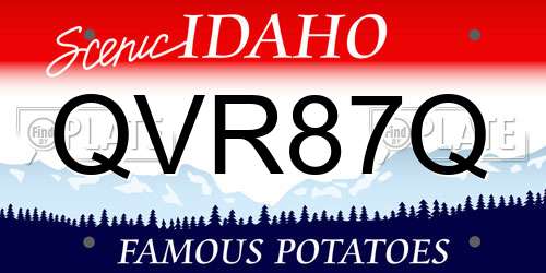QVR87Q Idaho License Plate