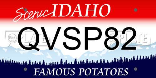 QVSP82 Idaho License Plate
