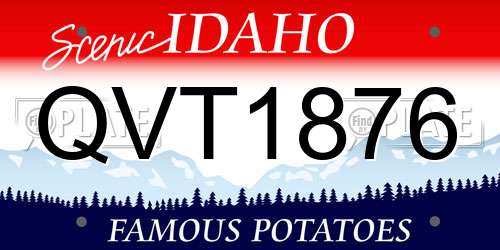 QVT1876 Idaho License Plate