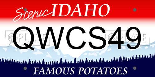QWCS49 Idaho License Plate