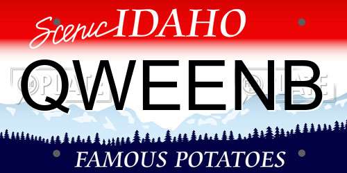 QWEENB Idaho License Plate