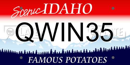 QWIN35 Idaho License Plate