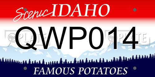 QWP014 Idaho License Plate