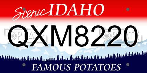 QXM8220 Idaho License Plate