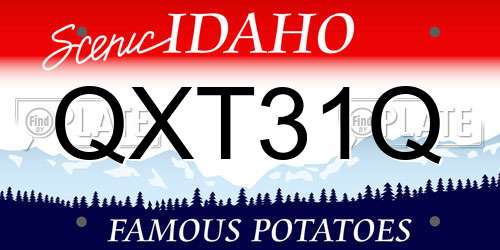 QXT31Q Idaho License Plate
