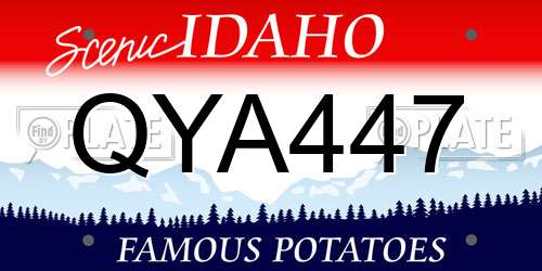 QYA447 Idaho License Plate