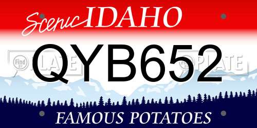 QYB652 Idaho License Plate