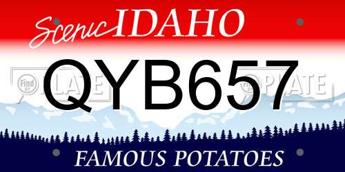 QYB657 Idaho License Plate