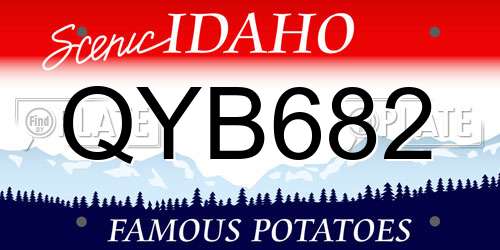 QYB682 Idaho License Plate
