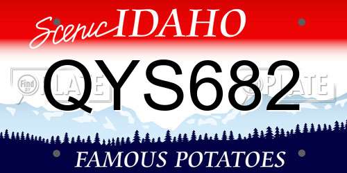 QYS682 Idaho License Plate