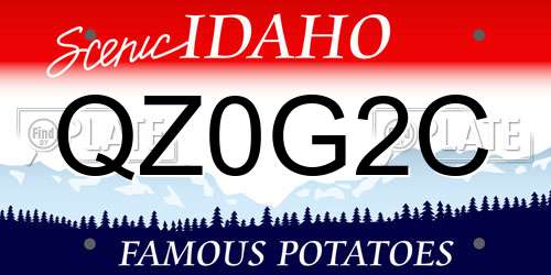 QZ0G2C Idaho License Plate