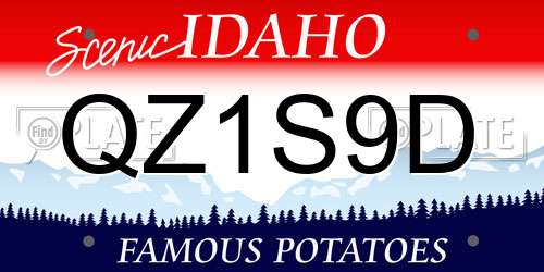 QZ1S9D Idaho License Plate