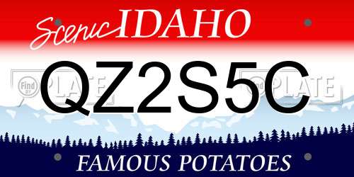 QZ2S5C Idaho License Plate