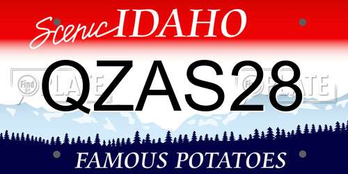 QZAS28 Idaho License Plate