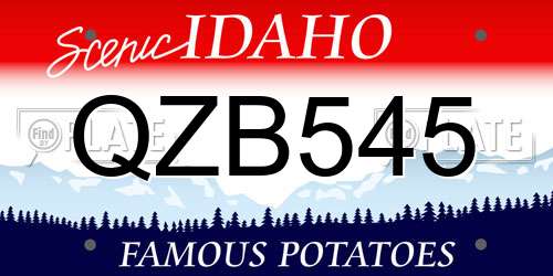 QZB545 Idaho License Plate