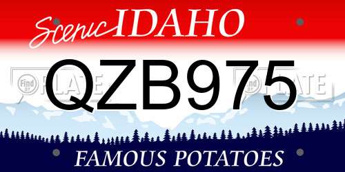 QZB975 Idaho License Plate