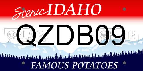 QZDB09 Idaho License Plate