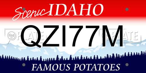 QZI77M Idaho License Plate