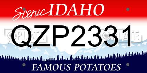QZP2331 Idaho License Plate