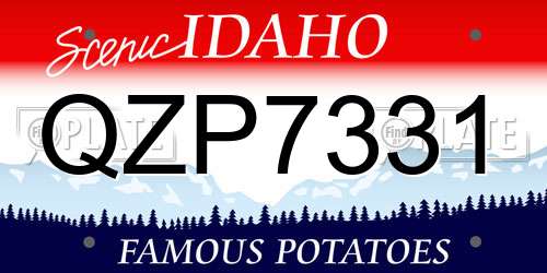 QZP7331 Idaho License Plate