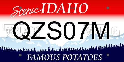 QZS07M Idaho License Plate