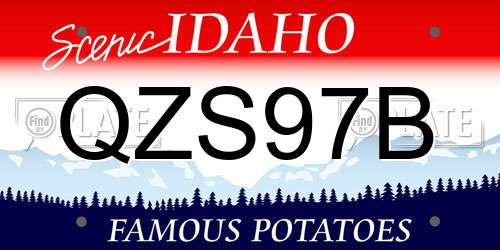 QZS97B Idaho License Plate