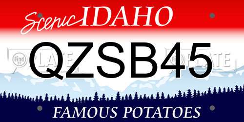 QZSB45 Idaho License Plate