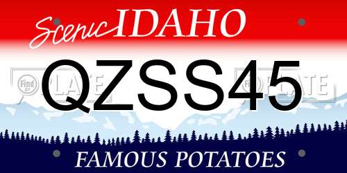 QZSS45 Idaho License Plate