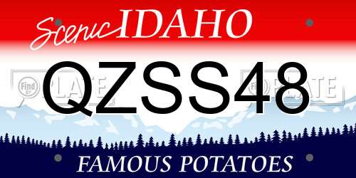 QZSS48 Idaho License Plate