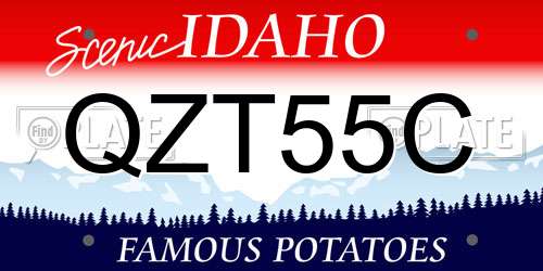 QZT55C Idaho License Plate