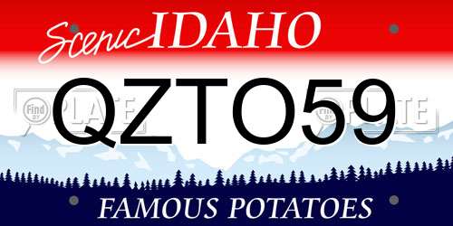 QZTO59 Idaho License Plate