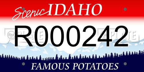 R000242 Idaho License Plate