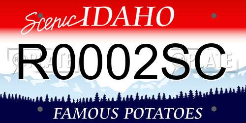 R0002SC Idaho License Plate