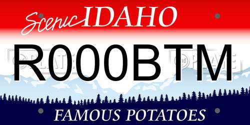 R000BTM Idaho License Plate