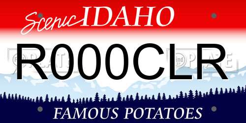R000CLR Idaho License Plate