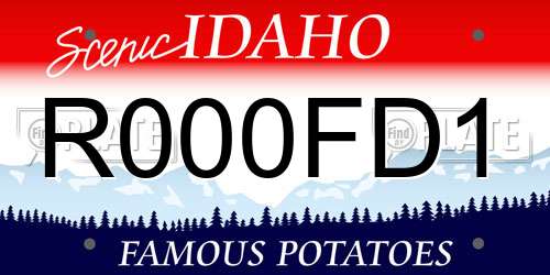 R000FD1 Idaho License Plate