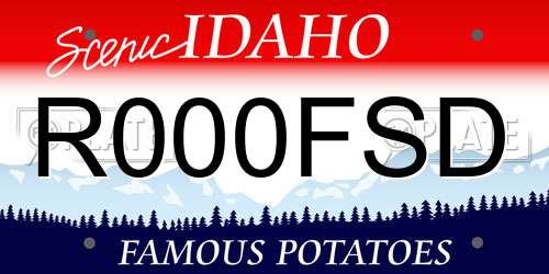 R000FSD Idaho License Plate