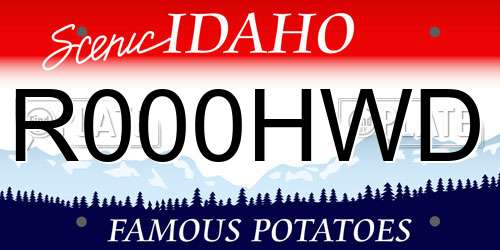 R000HWD Idaho License Plate