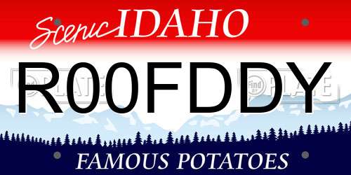 R00FDDY Idaho License Plate