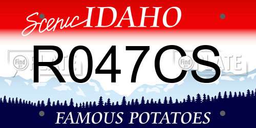 R047CS Idaho License Plate
