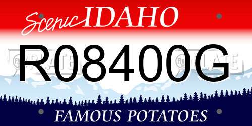 R08400G Idaho License Plate