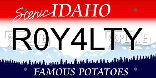 R0Y4LTY Idaho License Plate