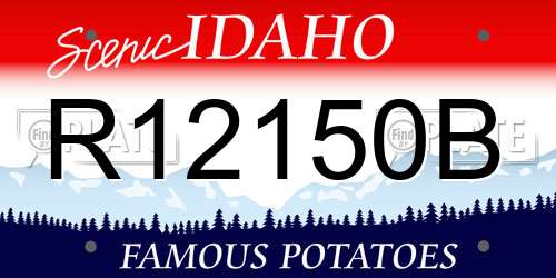 R12150B Idaho License Plate