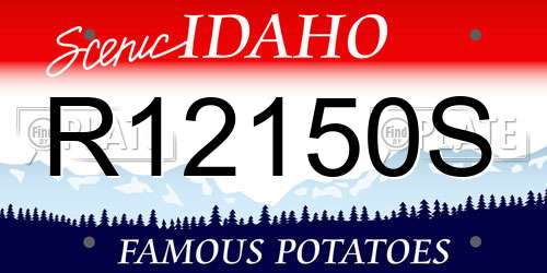 R12150S Idaho License Plate