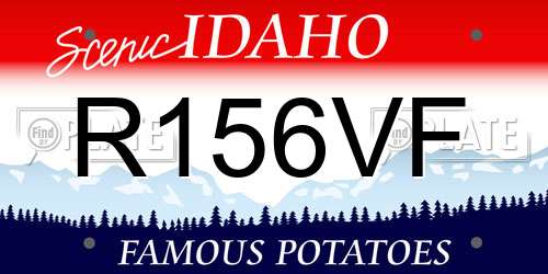 R156VF Idaho License Plate
