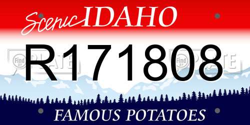 R171808 Idaho License Plate