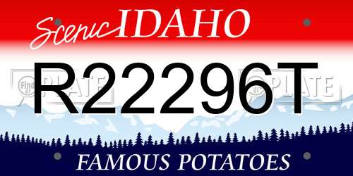 R22296T Idaho License Plate