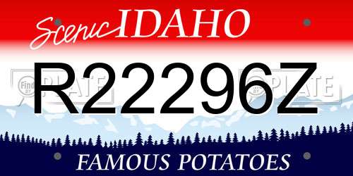 R22296Z Idaho License Plate